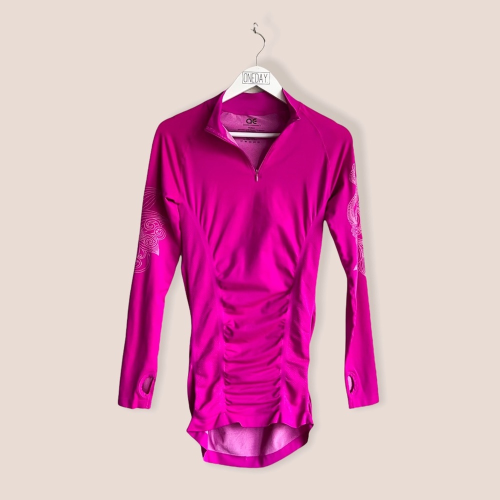 Athletic Essentials Pink Jacquard 1/4 Zip Tunic